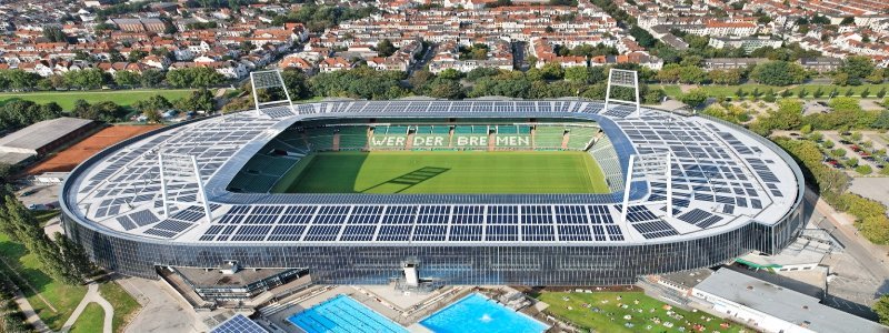 Weserstadion in Bremen, sicher abgedichtet mit EVALON® Solar