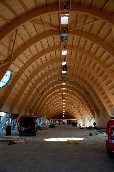 Deckenkonstruktion im Inneren des Wals