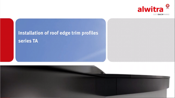 Installation of roof edge trim profiles series TA